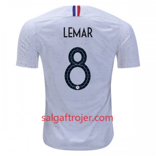 Frankrig Fodboldtrøjer Lemar 8 Udebanesæt VM 2018 Frankrig Fodboldtrøjer Lemar 8 Udebanesæt VM 2018